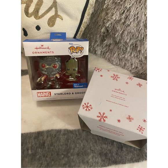 Nip nwt hallmark x marvel & Funco pop guardians of the galaxy  ornaments - Picture 2 of 2
